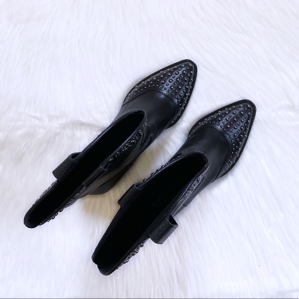 Botkier Tammy Studded Black Leather Western Boots - Picture 4 of 9